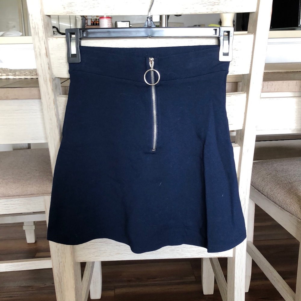 Blue zipper skirt